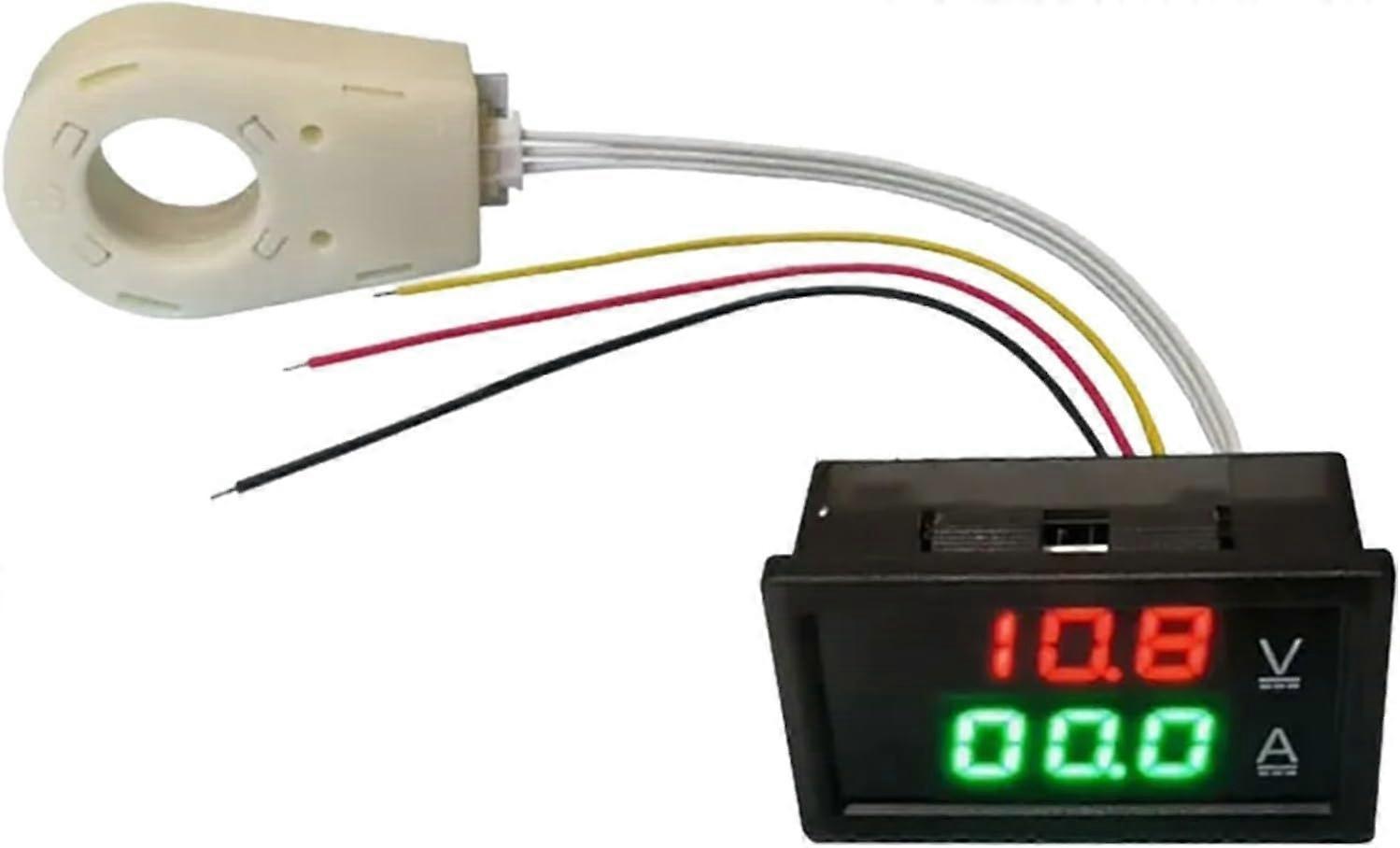 1 PC Voltmeter, Ammeter, Dual Digital Display DC 0300V 50A400A Digital Waterproof Dual Display Current Voltage Meter (50A) Ref: 4408