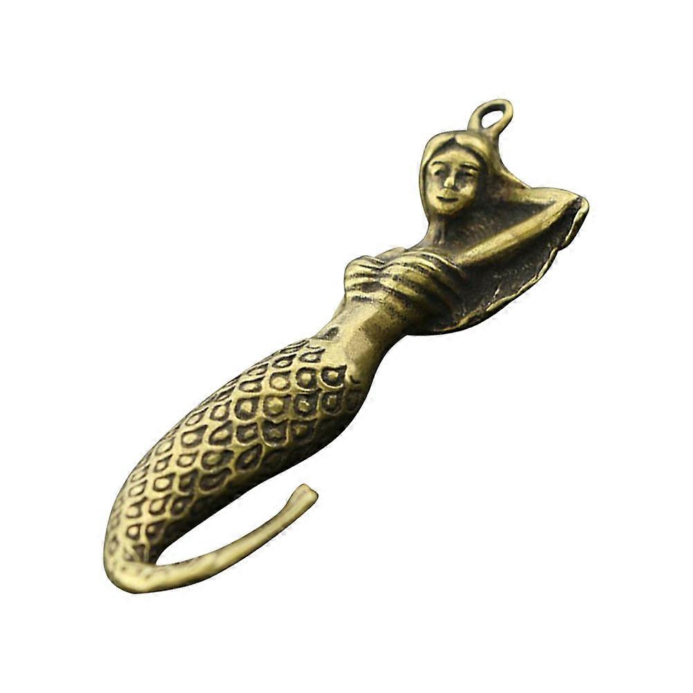 Decorative Golden Keychain Charm Retro Style 7.5x2.5cm Hanging Ornament 1Pack