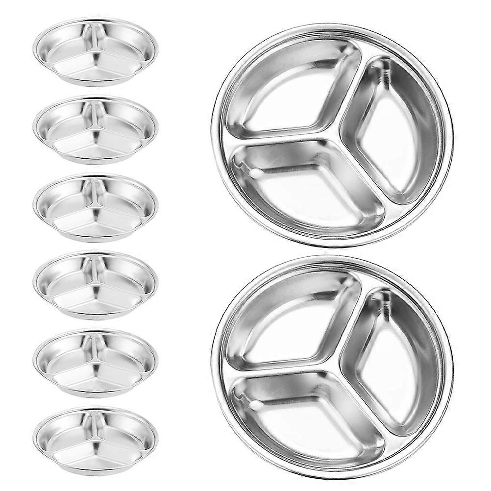 8Pcs Silver Stainless Steel Dipping Bowls For Condiments Ideal For Daily Meals And Parties