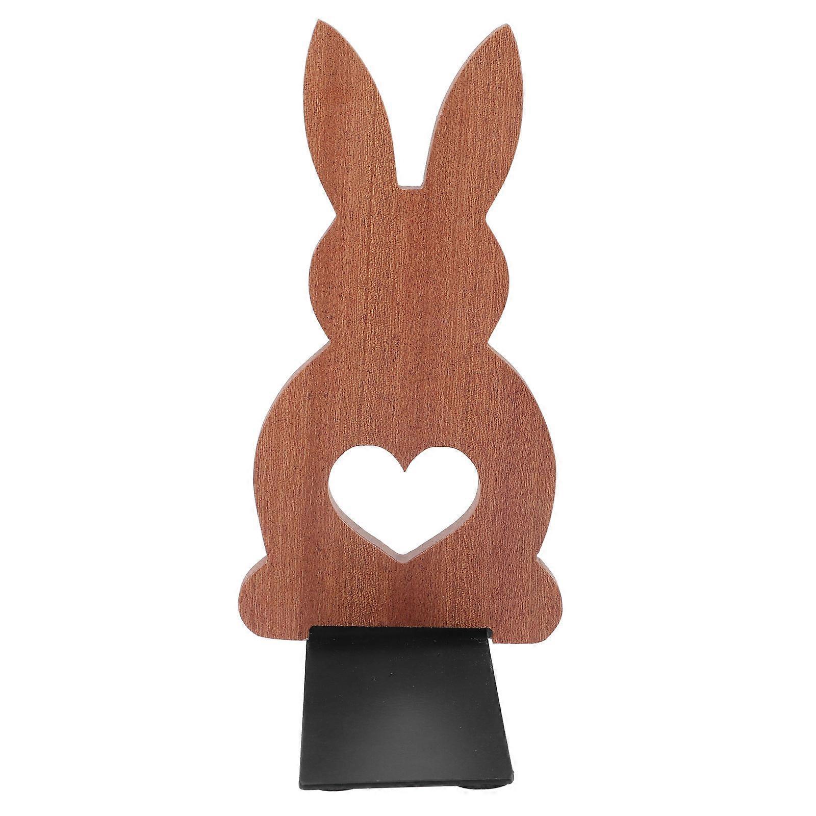 Cute Cartoon Wooden Rabbit Bookend for Desktop Organization – Home, Office, Classroom, Library Use – Functional Book Stopper to Keep Books Tidy