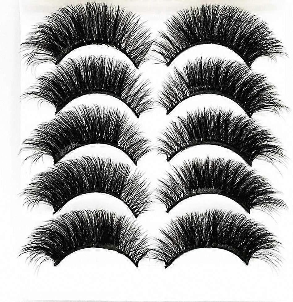 3D Faux Mink Eyelashes Pack, Fake Eyelash High Volume Mink Lashes Dramatic Crossed Eye Lashes Reusbale Soft Multipack