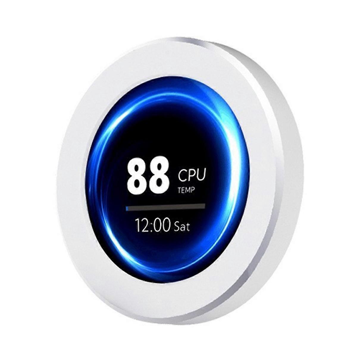 2.8 Inch IPS Secondary Screen USB Water-Cooled Screen 480x480 for CPU GPU RAM HDD Monitoring for Computer White