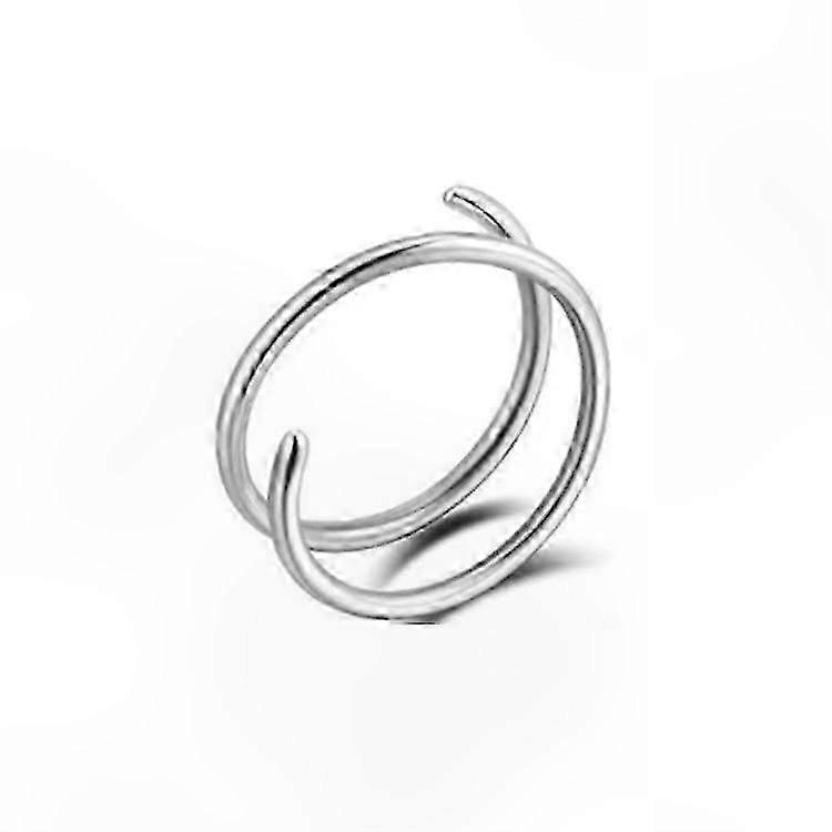 ステンレススチールツイストスパイラルノーズリング 20G シングルイヤーピアス用 8mm 10mm ダブルノーズジュエリー