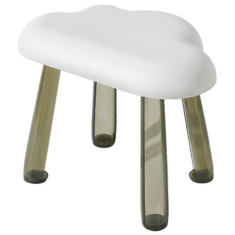 White Plastic Sturdy Stool for Indoor Use Non Slip Design Stable Reinforcement 1 Piece