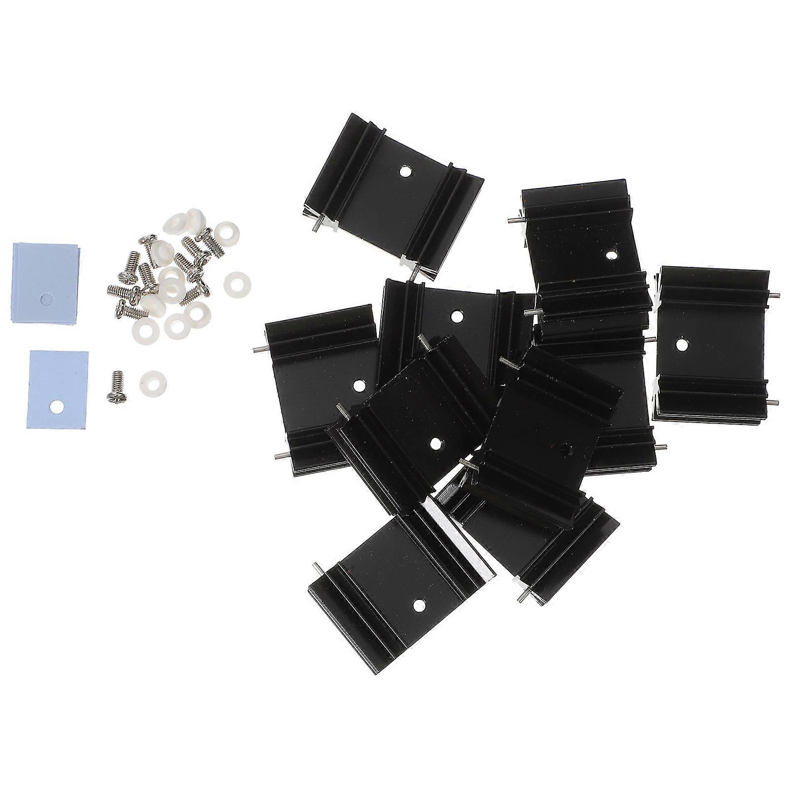 Aluminum Heat Sink Set with Insulation Pads and Screws for Efficient Electronic Device Cooling, Durable Radiator for Heat Dissipation