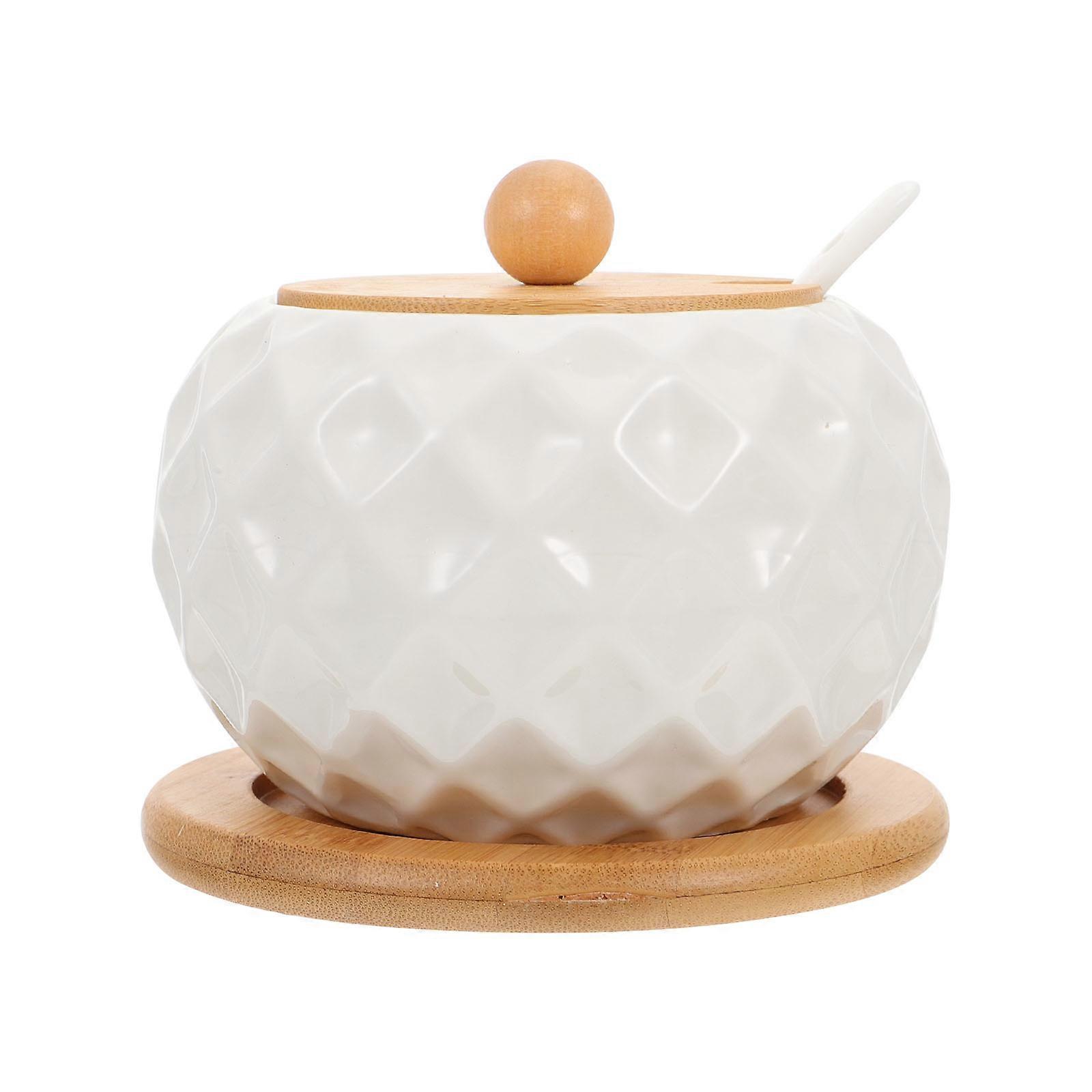 Multipurpose Ceramic Storage Jar Suitable For Restaurant Use 12.30X12.30X11.40CM Assorted Color With Dustproof Design 1 Set