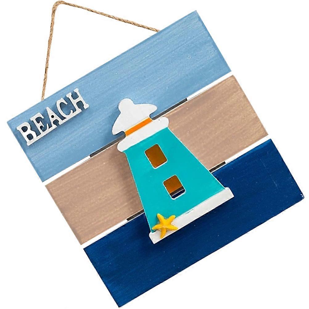 Mediterranean Style Hanging Sign for Wall Decor Assorted Color Density Board and Hemp Rope 10x15 inches