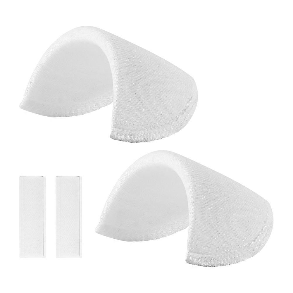 White Sponge Shoulder Pads for Suit Use Broaden Shoulders Reusable 1 Pair