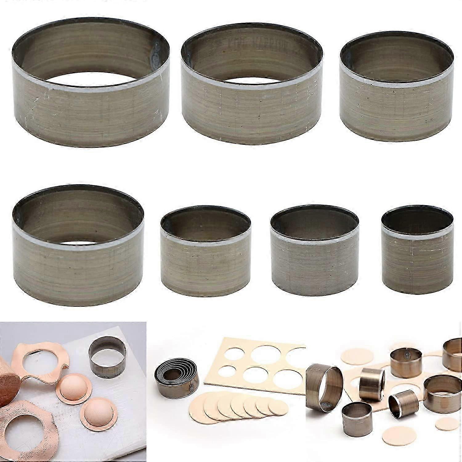 Round Leather Cutter Tools - Die Cutting Set Round Hand Puncher Craft Cutout Cutter Knife Stencil Perforation Punch Cutter Dies Circular Mold Die Punc