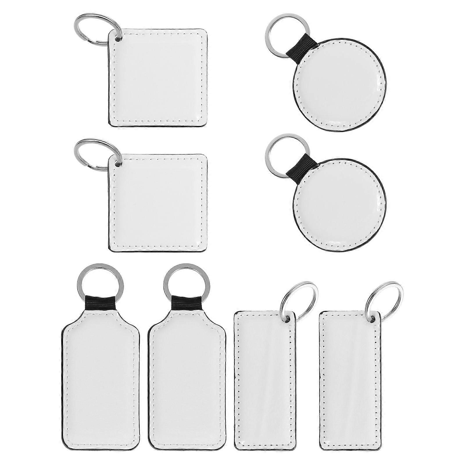 DIY Craft Pendant Key Decor Rectangle Sublimation Surface Durable 16Pcs