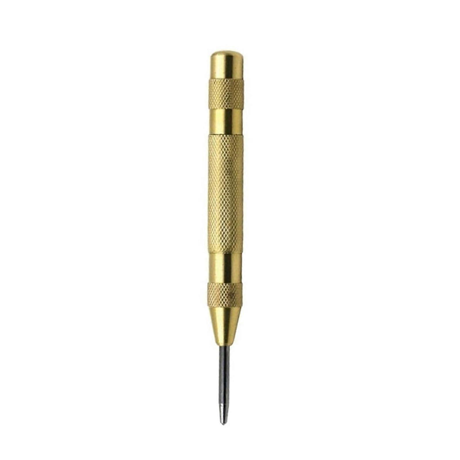Automatic Center Hole Punch Tool with Spring Mechanism for Marking Start Holes, Precision Drilling, and Easy Alignment