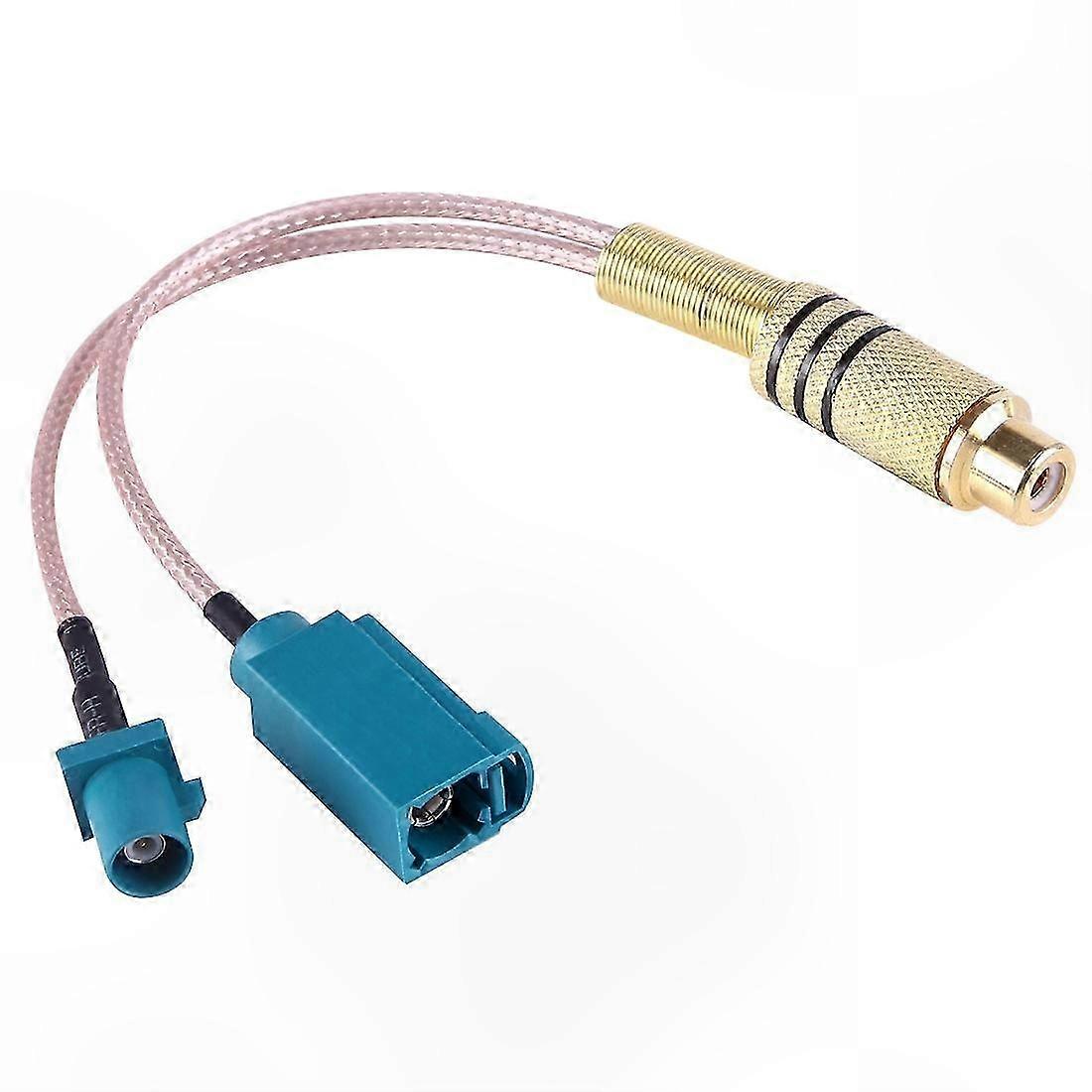 15cm RG316 Coaxial Cable with RCA to FAKRA Z Type Connectors and Spring Feature