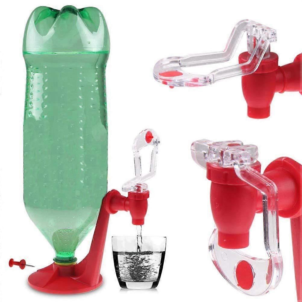 Portable switch drinker, handpress water bottle, ABSTPR, lightweight, compact, for home and travel (red).