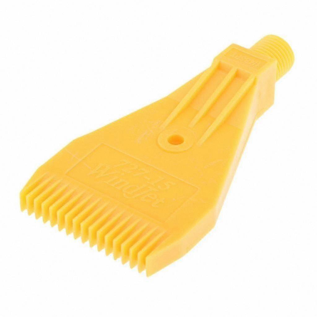 Yellow Flat Fan Nozzle, 1/4 BSPT Thread, ABS Material, Wind Jet Air Nozzles for Efficient Performance