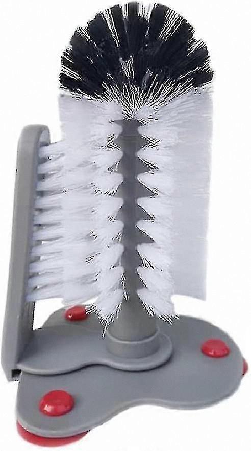 Dual-Action Sink Cleaning Brush with Rotating Heads for Easy Scrubbing and Stain Removal