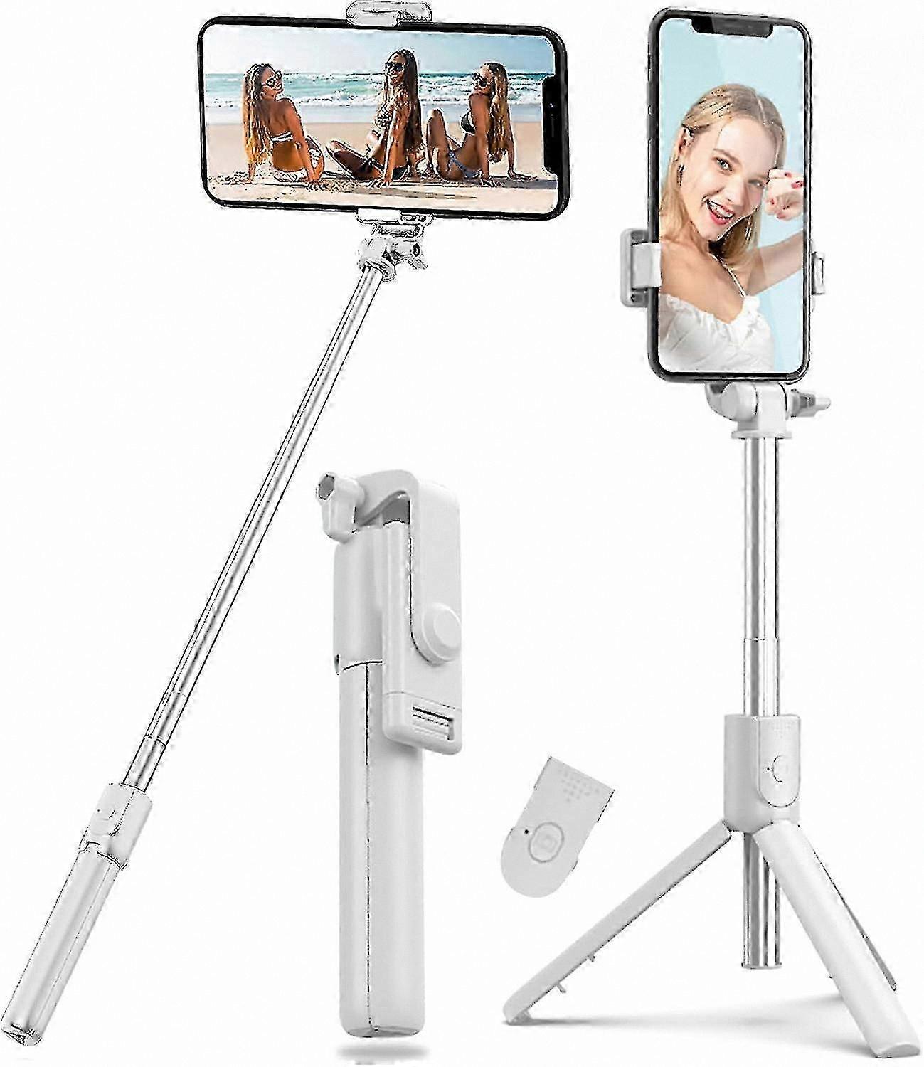 4-in-1 Extendable Selfie Stick Tripod with Bluetooth, Adjustable Telescopic Monopod for Photography and Videography