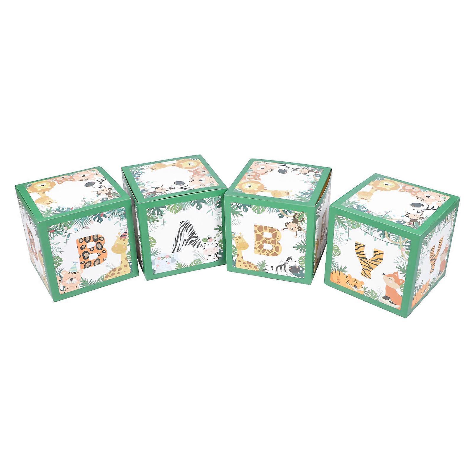 Party Balloon Boxes Paper Green Square for Photo Props