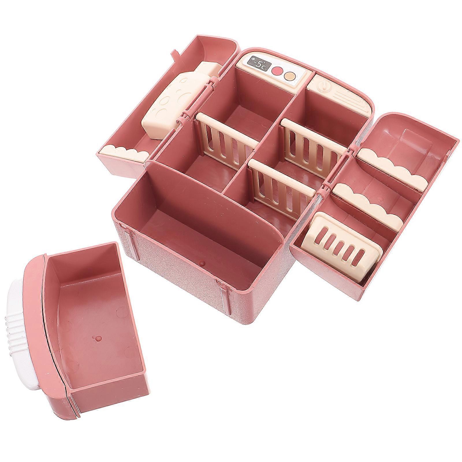Chocolate Mini Fridge Ornament for Decor Made of ABS Perfect for Doll House Miniatures and Crafts 1:12 Scale
