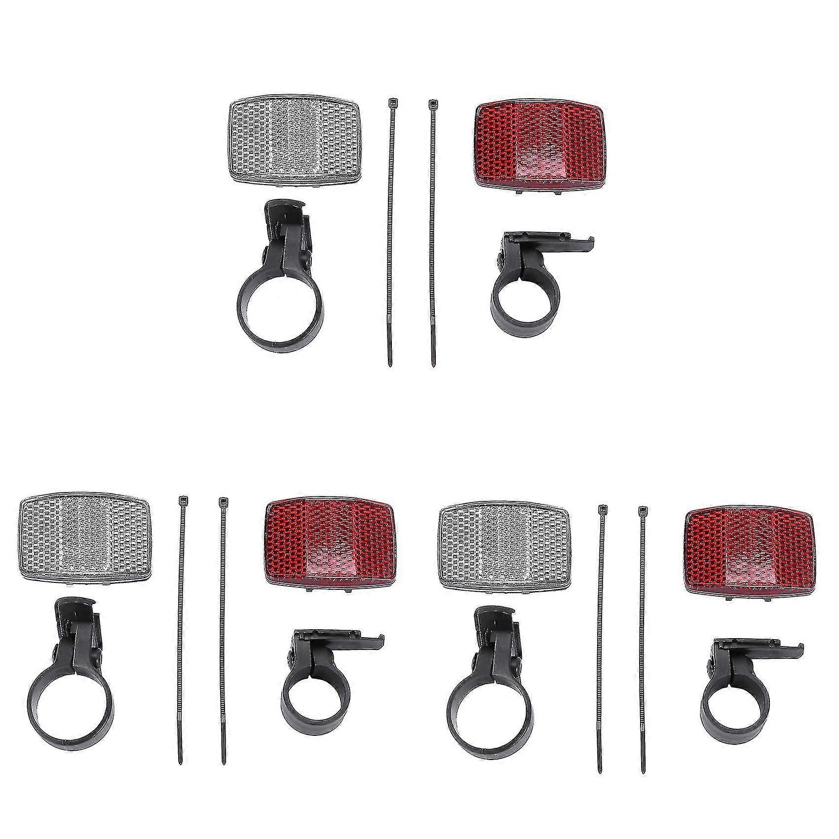 3 Pair Cycle Bicycle Bike Light Reflector Rear Front For Handlebar & Saddle Bar Edition 0822