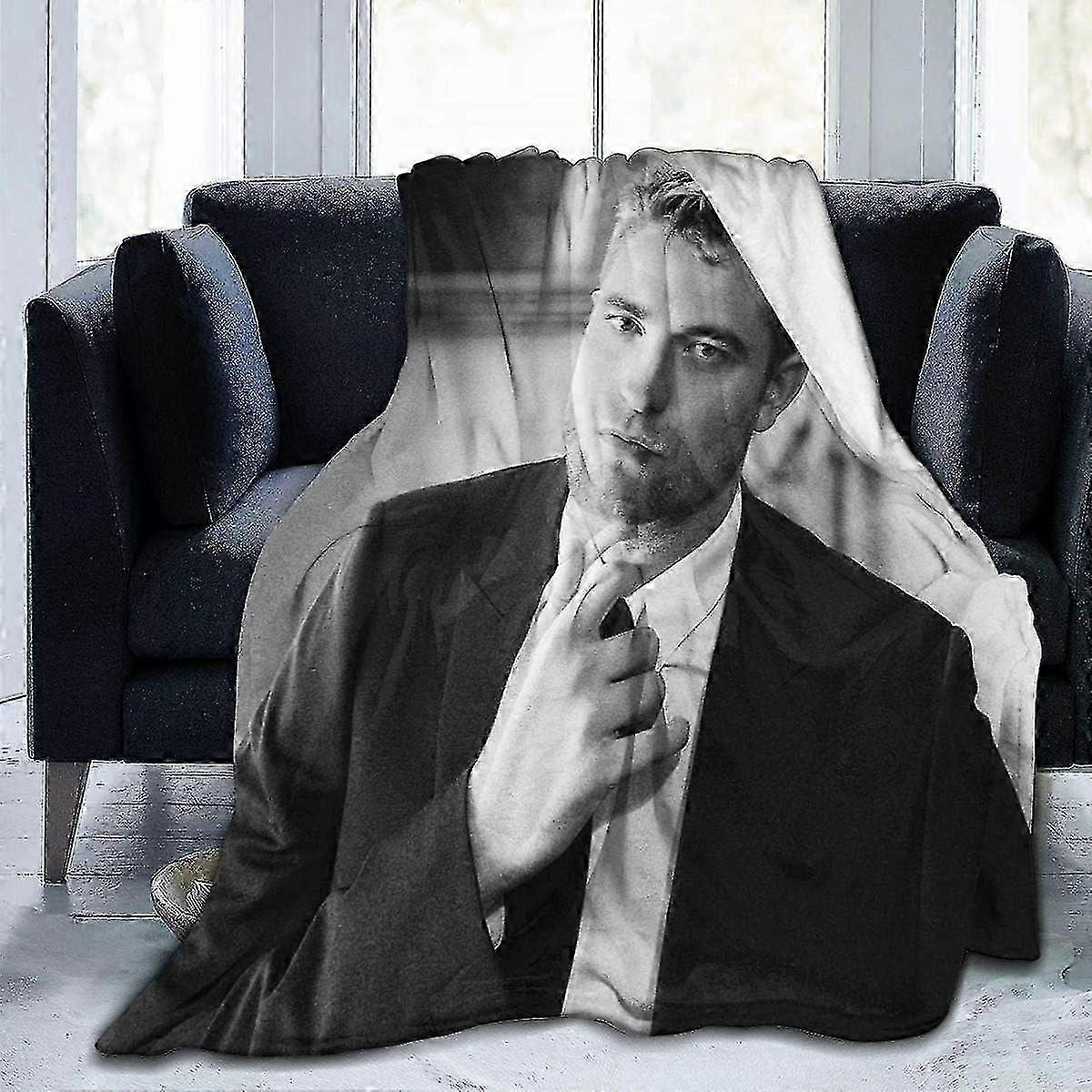 Robert Pattinson Throw Blanket Digital Printed Ultra-Soft Micro Fleece Blanket,Warm,Lightweight,Versatile for All Seasonjvrivjh3772