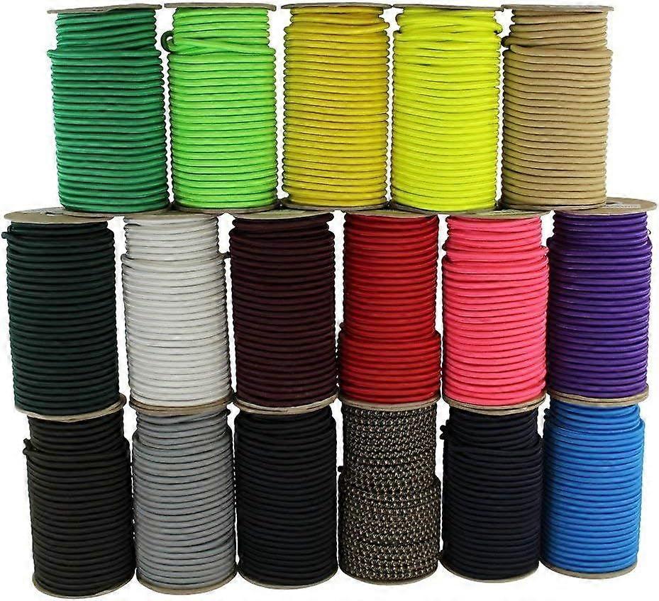 Marine Grade Bungee Cord - 100% Elastic Cord, Dacron Polyester Bungee Shock Cord