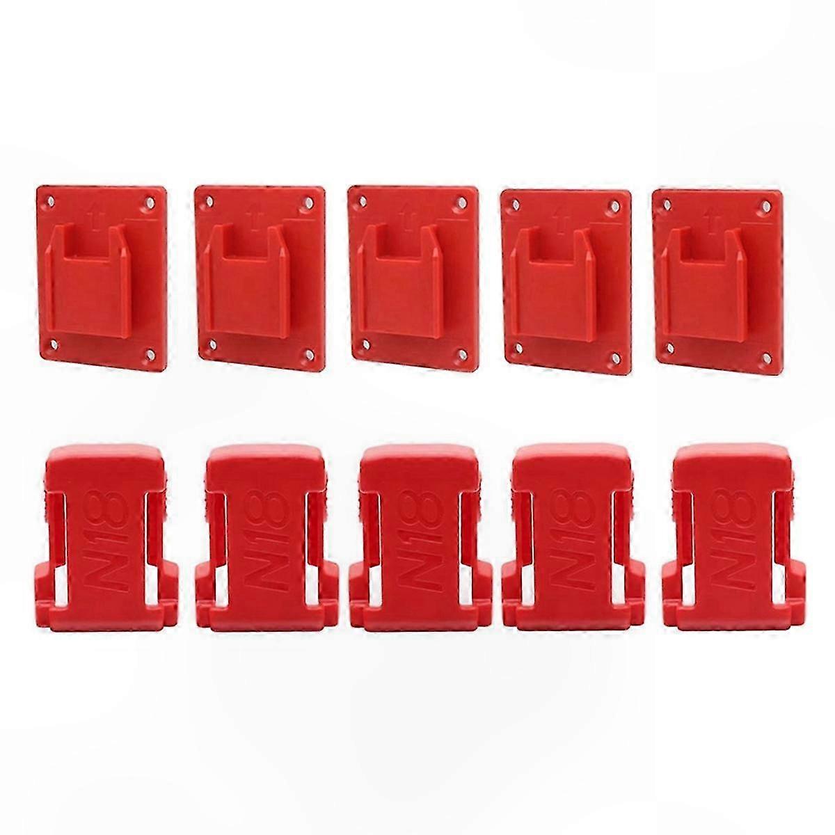 18V Battery Tool Holder with Wall Mount Brackets for Power Tools Storage Solutions