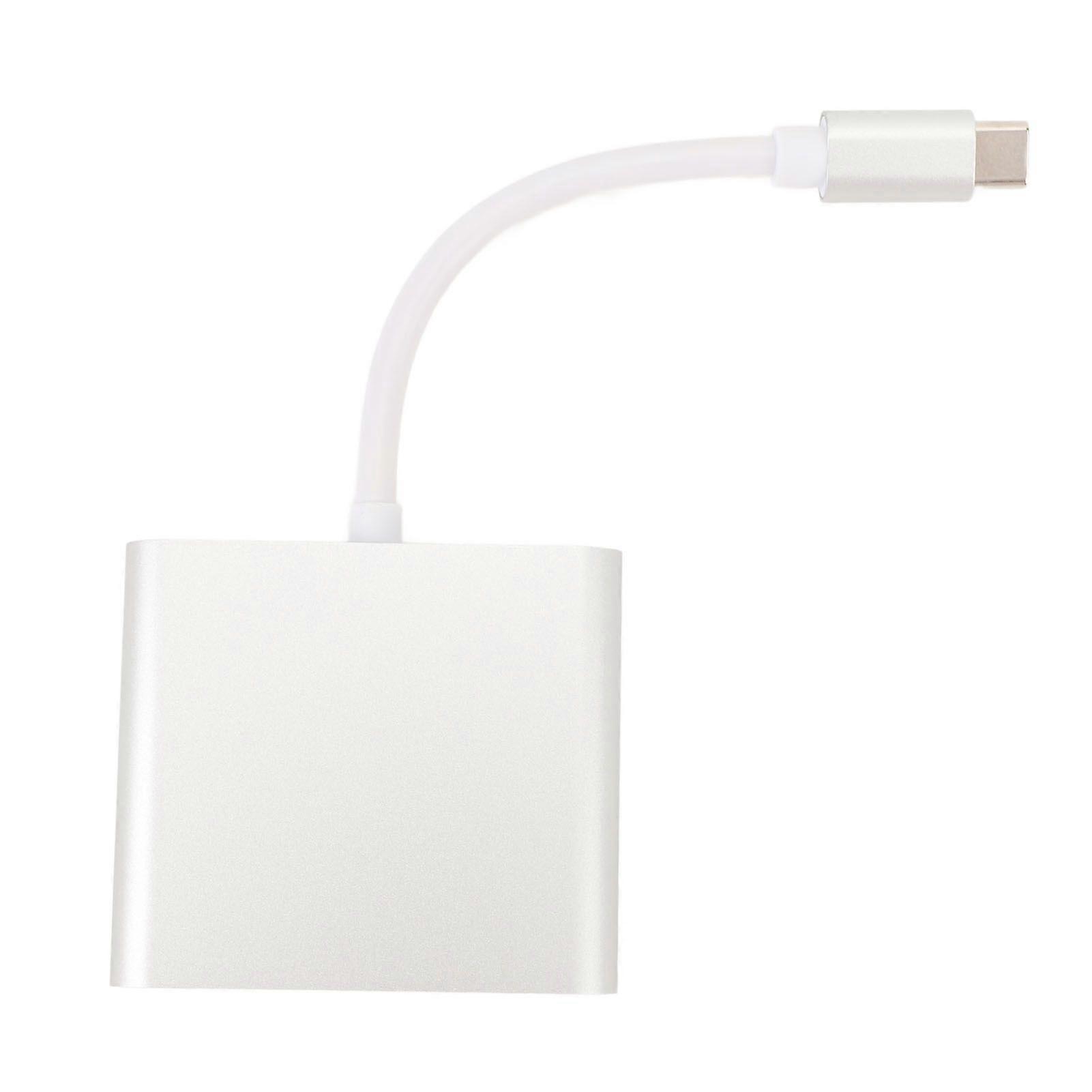 3 in 1 Type C Adapter USB C to USB 3.0 4K HD Multimedia Interface PD Converter for Laptop Phone Tablet