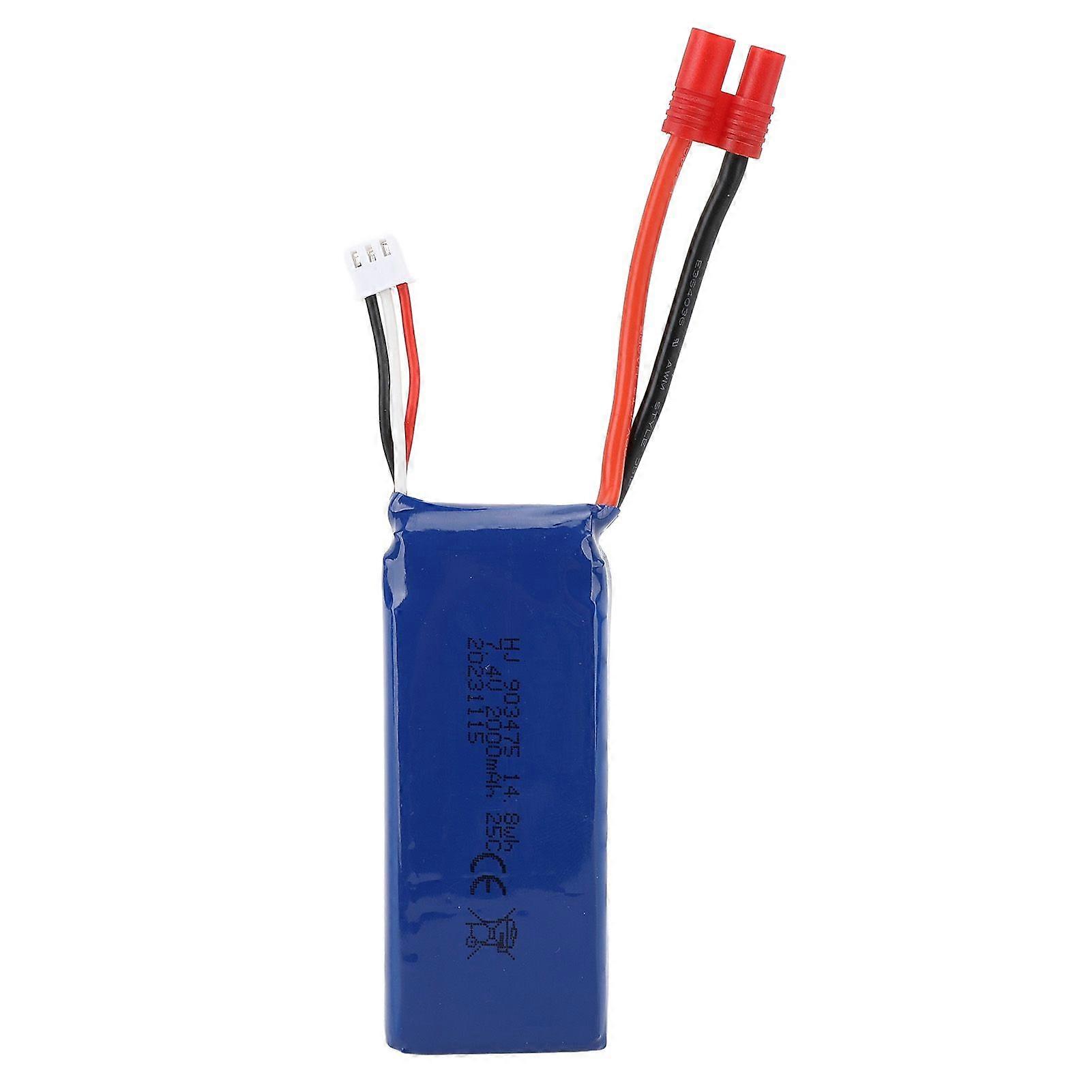 2000mAh 7.4V Drone Lithium Battery Banana Plug 25C Replacement Lithium Polymer Battery For Syma X8 X8C X8SW RC Drone Toy
