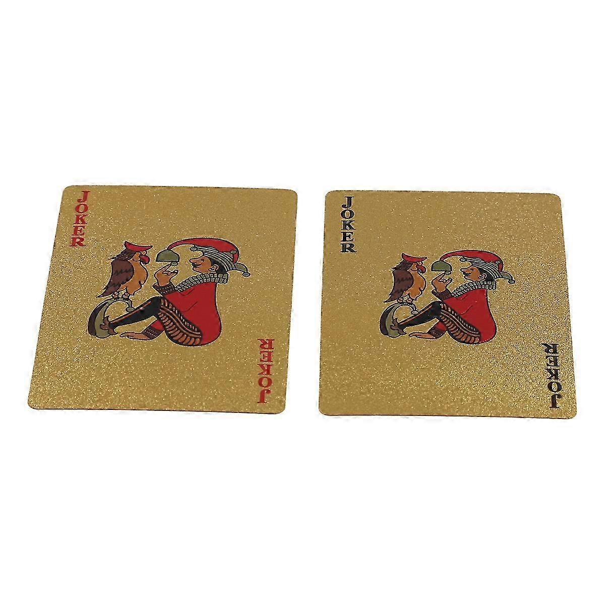 1Pc 24K Gold Playing Cards Plastic Deck Foil Magic Waterproof Card