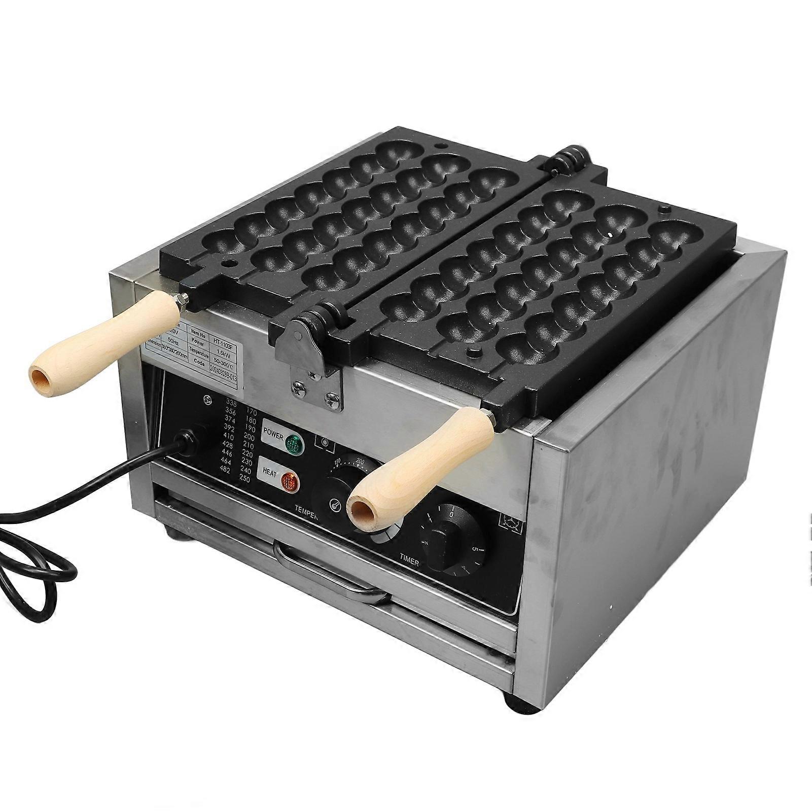 1500W Commercial Bubble Waffle Maker with Temp & Time Control US Plug