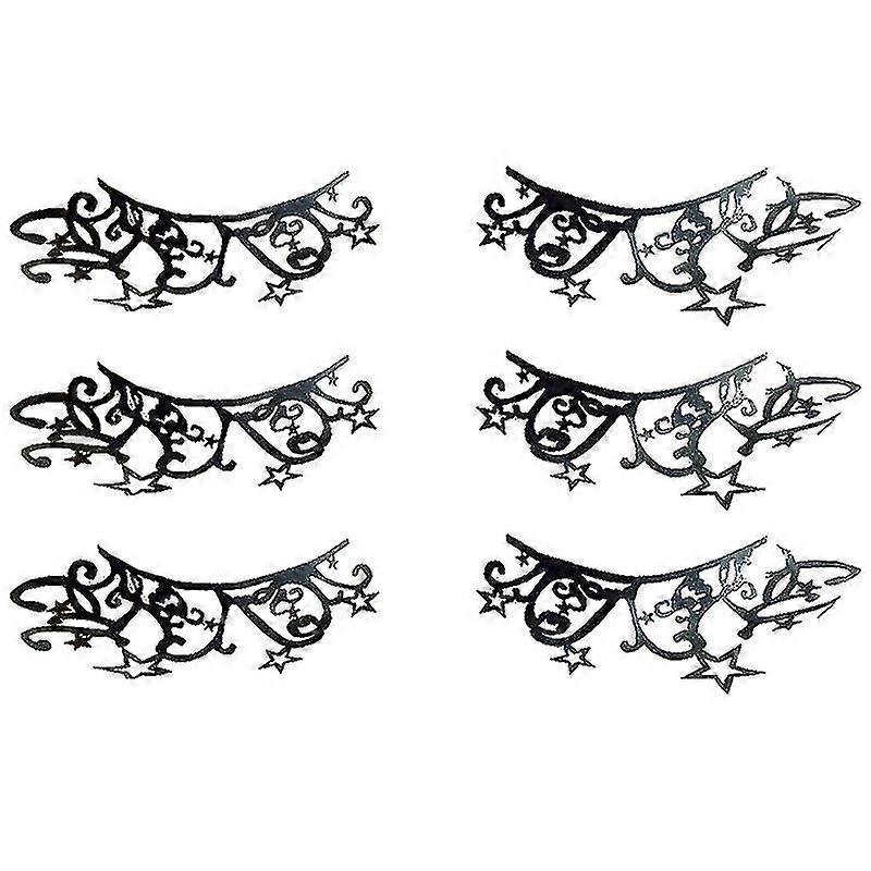3pair Star Eyelashes For Halloween Decorations-1