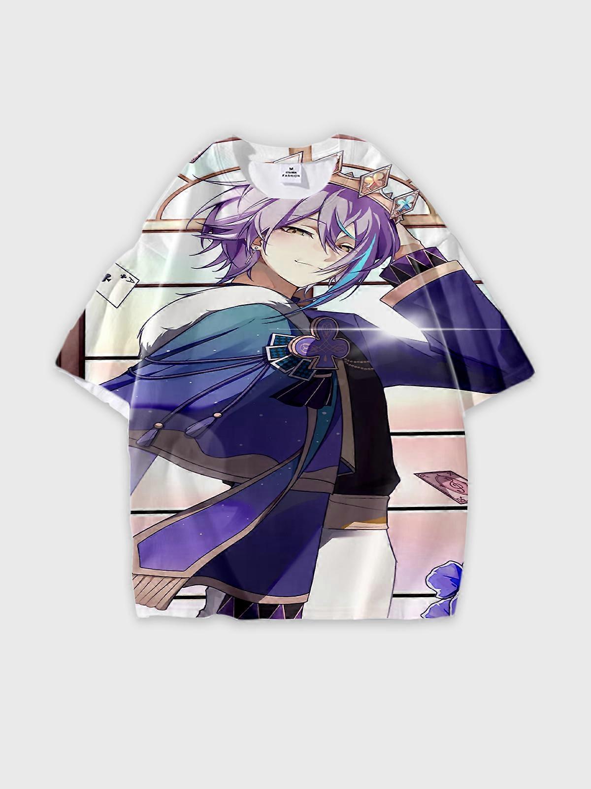 T-Shirt Short Sleeve Round Neck, Summer Casual Loose Graphic Tee, Unisex Paradox Live THE ANIMATION V905