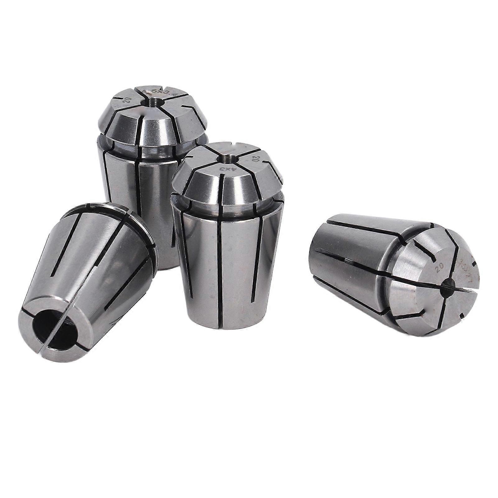4Pcs ERG20 High Carbon Steel Spring Collet Set CNC Lathe Tool