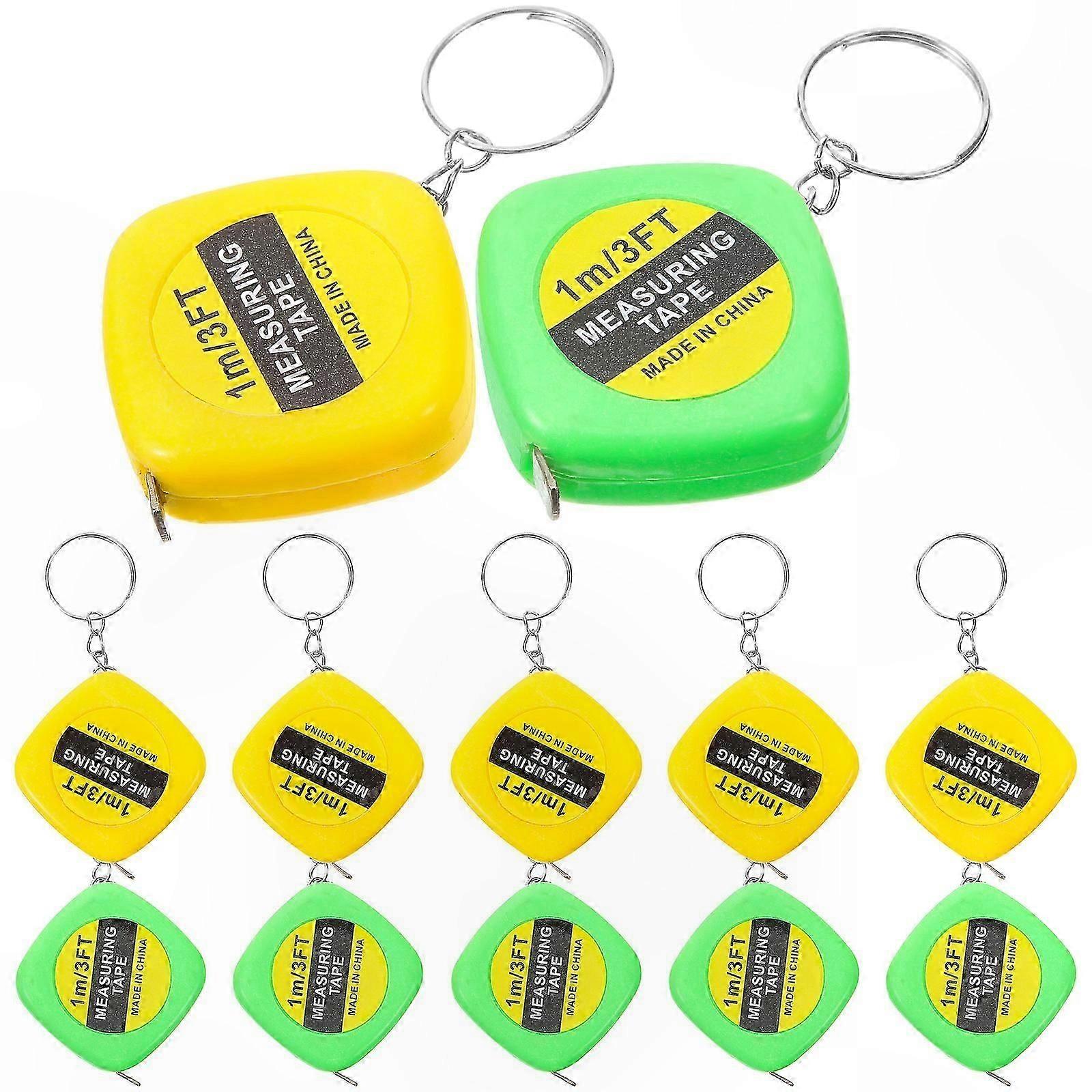 12-Pack Mini Tape Measures Keychains for Portable Use