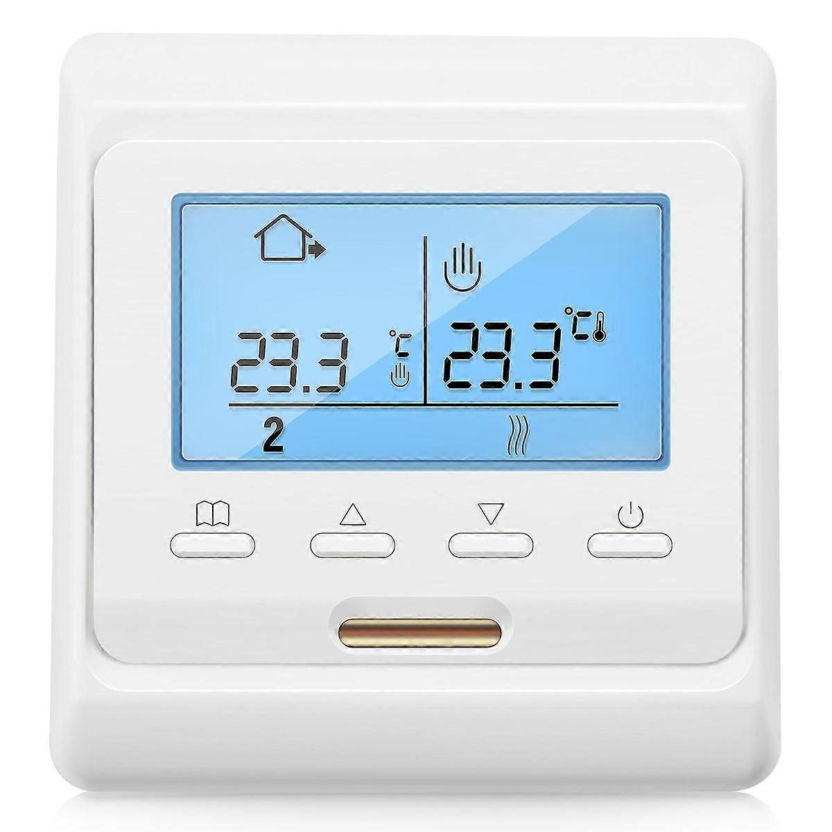 16A 230V LCD programmerbar varm gulvvarme rumtermostat termoregulator temperaturregulator