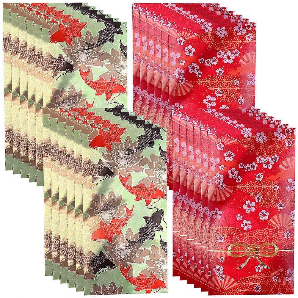 Chinese New Year Money Pockets Red Envelopes Birthdays Younger Generation Rectangular 24Pcs