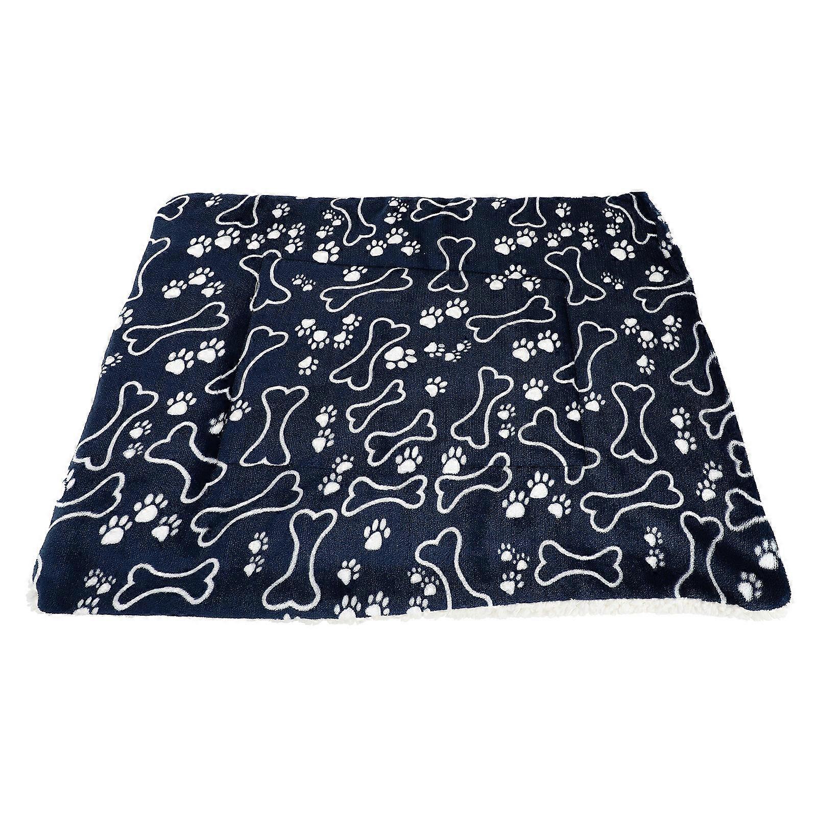 Warm Pet Mat Reusable Large Pet Resting Cushion Bone Shape Indoor Use 55X42X3CM Portable 1Pcs