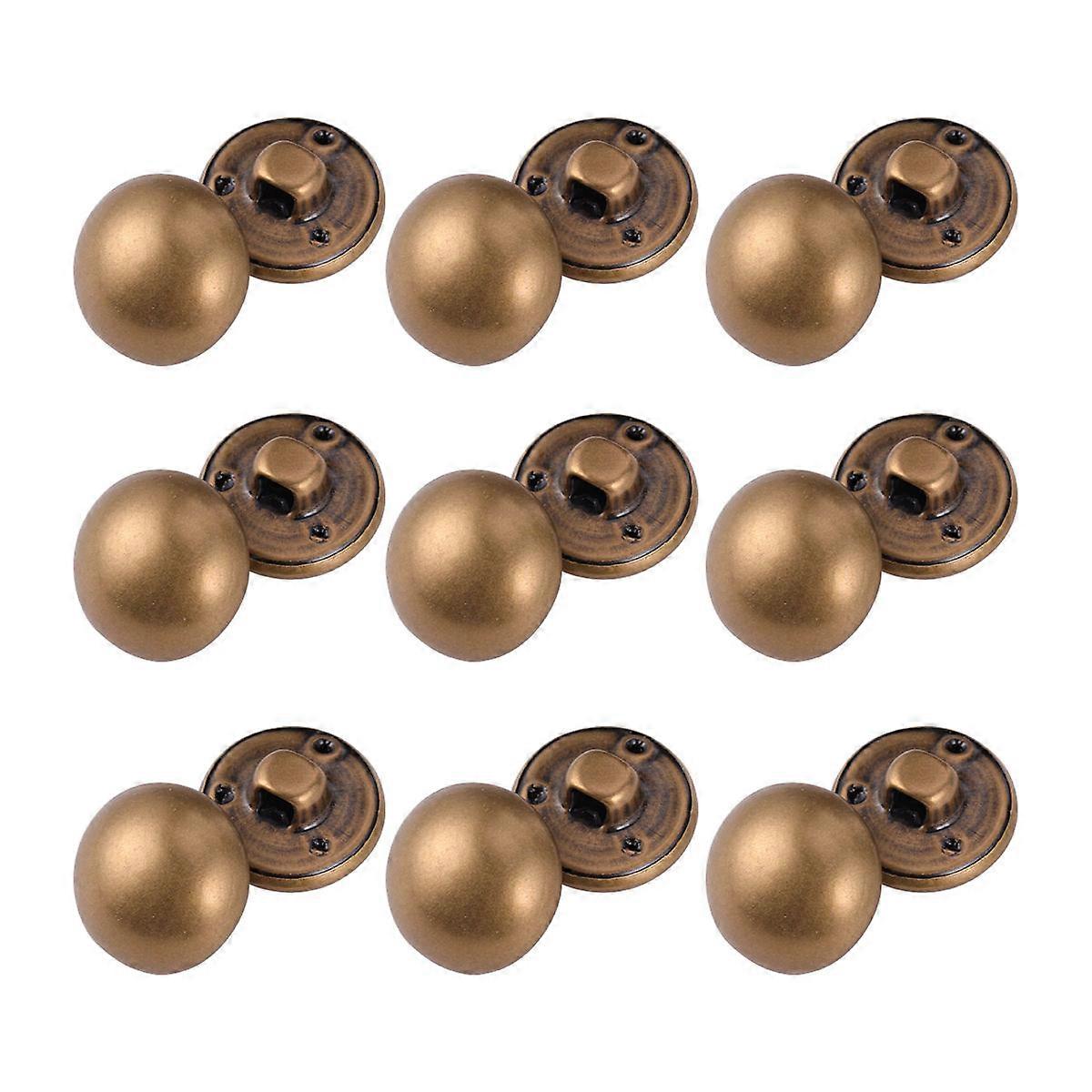 Metal Copper Button Set for Decoration 100Pcs Retro Round Vintage Blazer