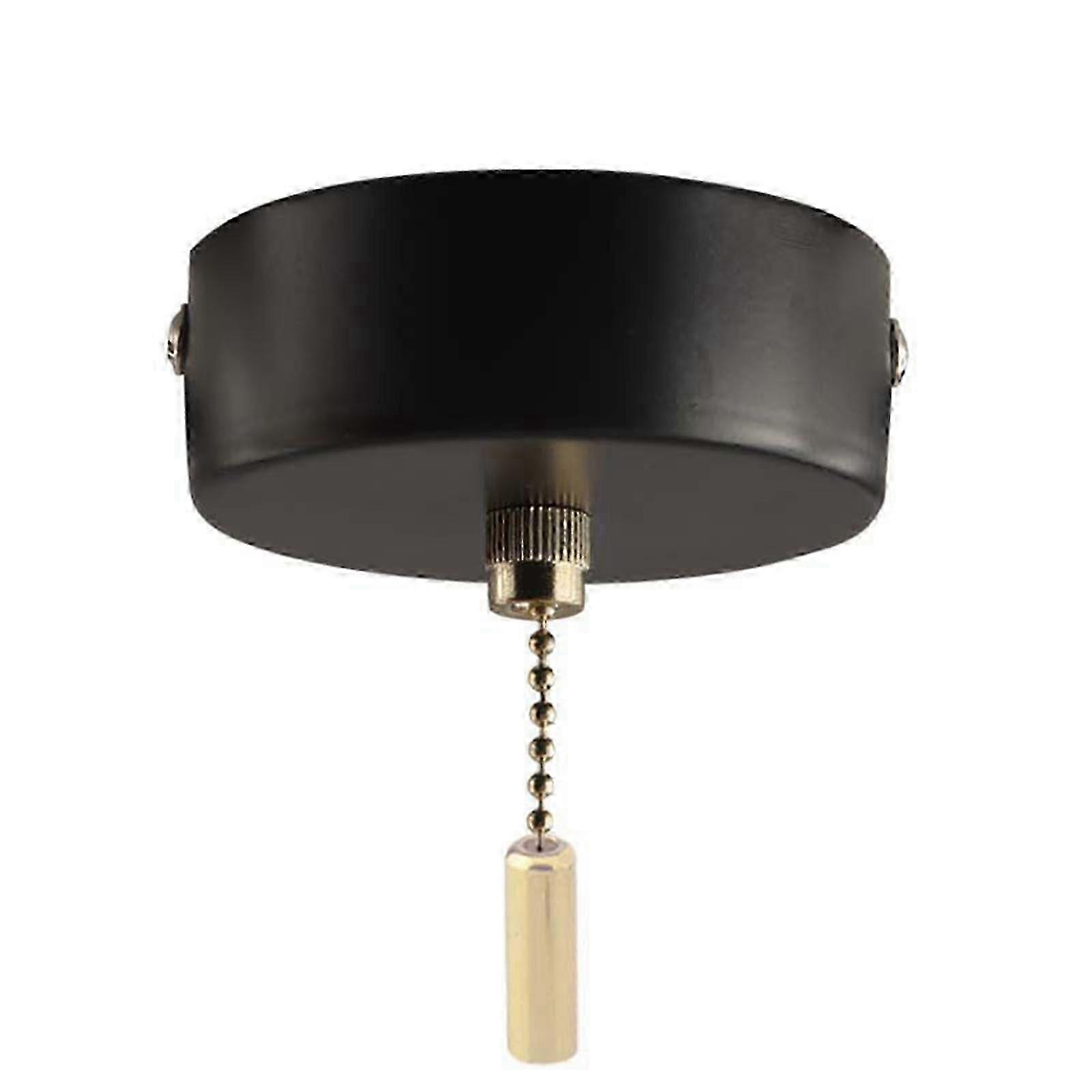 Durable Iron Pull Cord Light Switch - Easy Install for Any Interior Style, Silver Finish