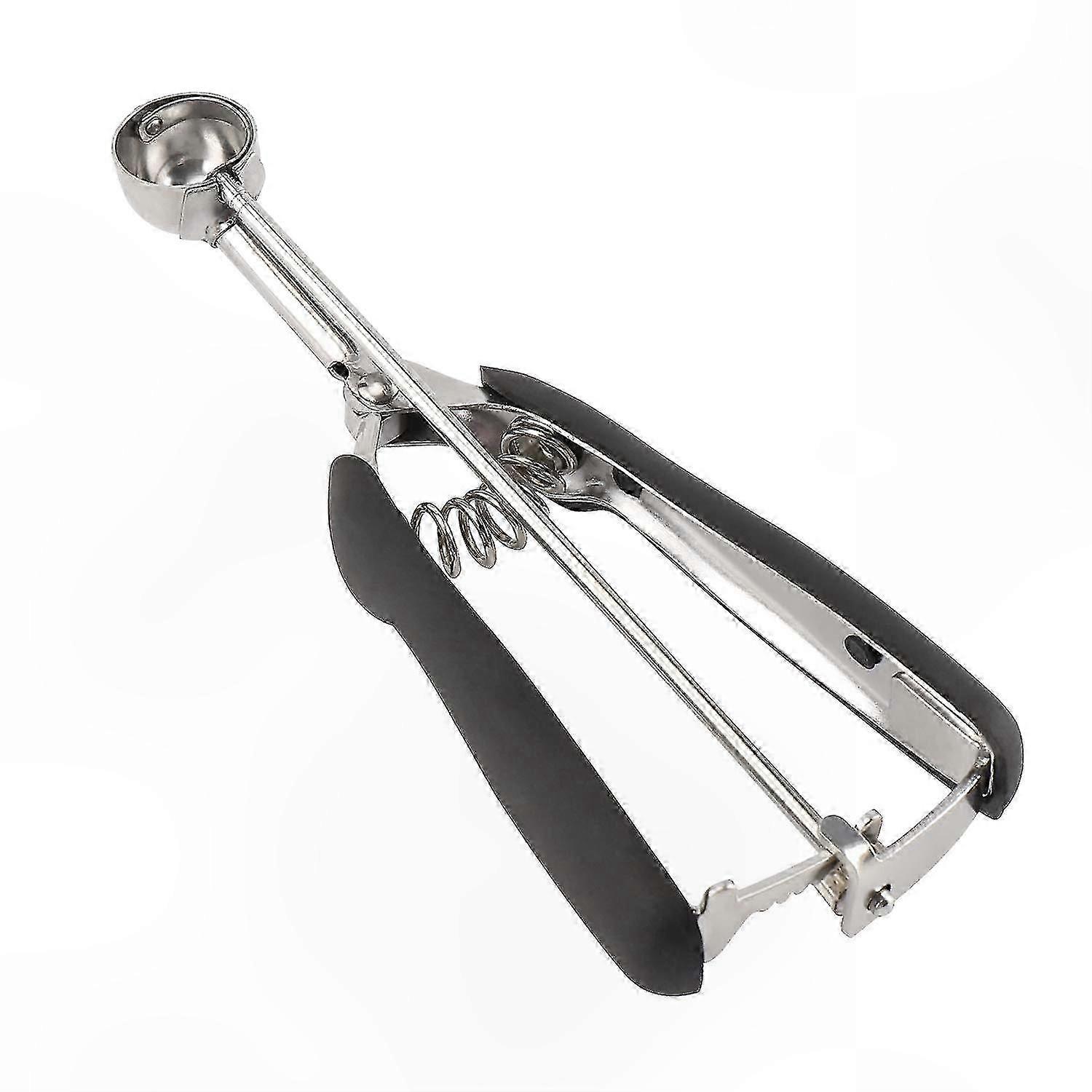 Mini Stainless Steel Scoop, 1 tsp Cookie Scoop with Soft Grip, Quick Release Trigger for Ice Cream & Melon Balling, 25mm Diameter