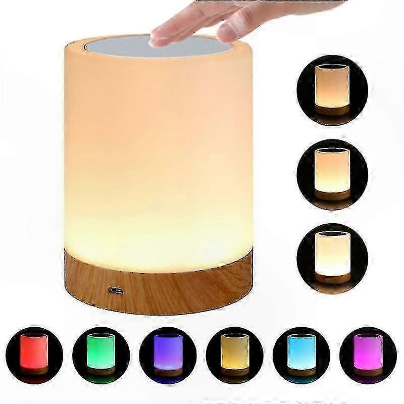 Adjustable Brightness Nightstand Lamp with Soft Warm Illumination