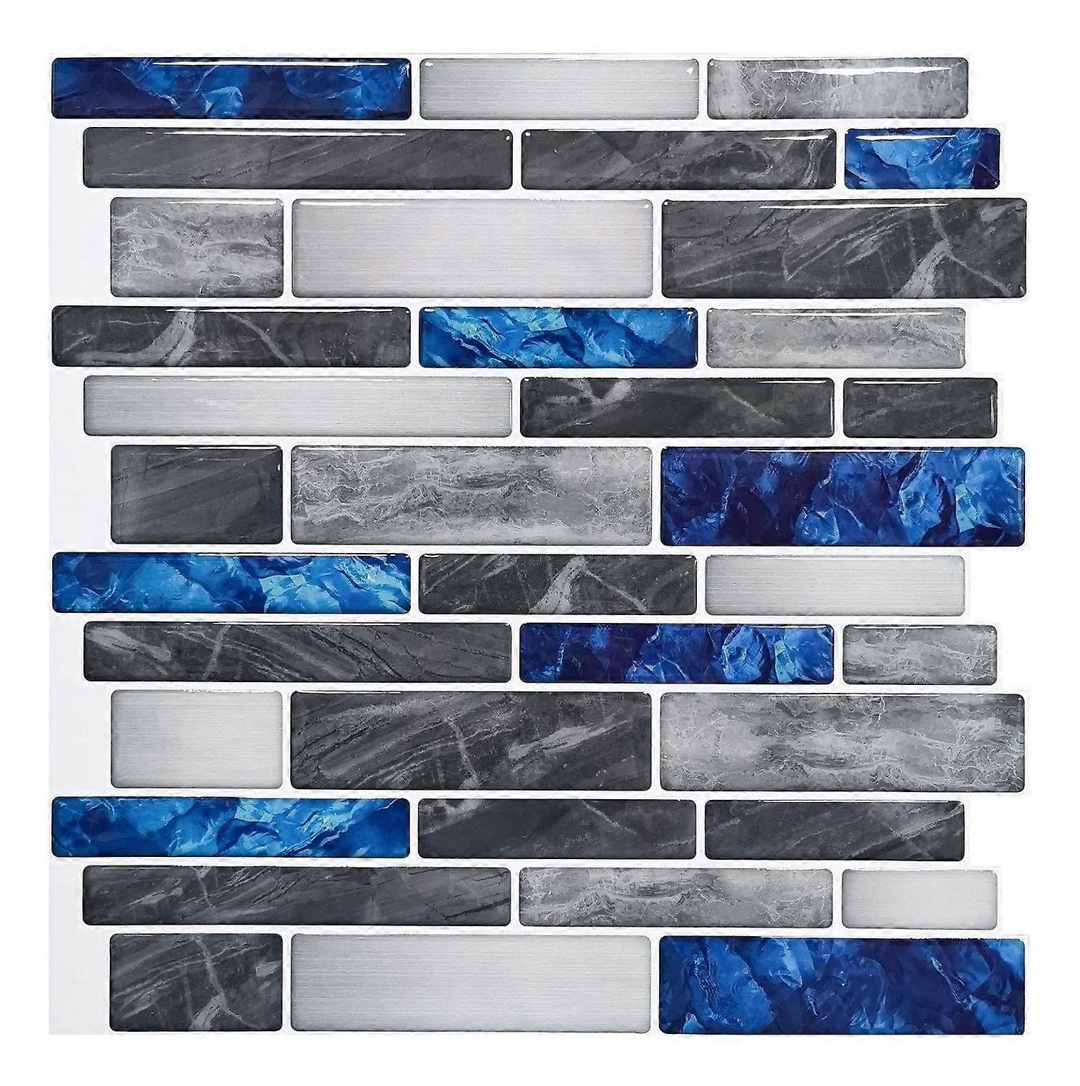 Sheets Kitchen Backsplash Wall Tiles 12" x 12" Royal Blue Marble