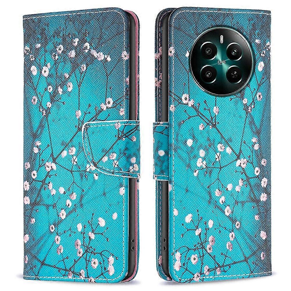 Compatible For Realme 12+ 5G Phone Case Pattern Printing PU Leather Stand Wallet Cover