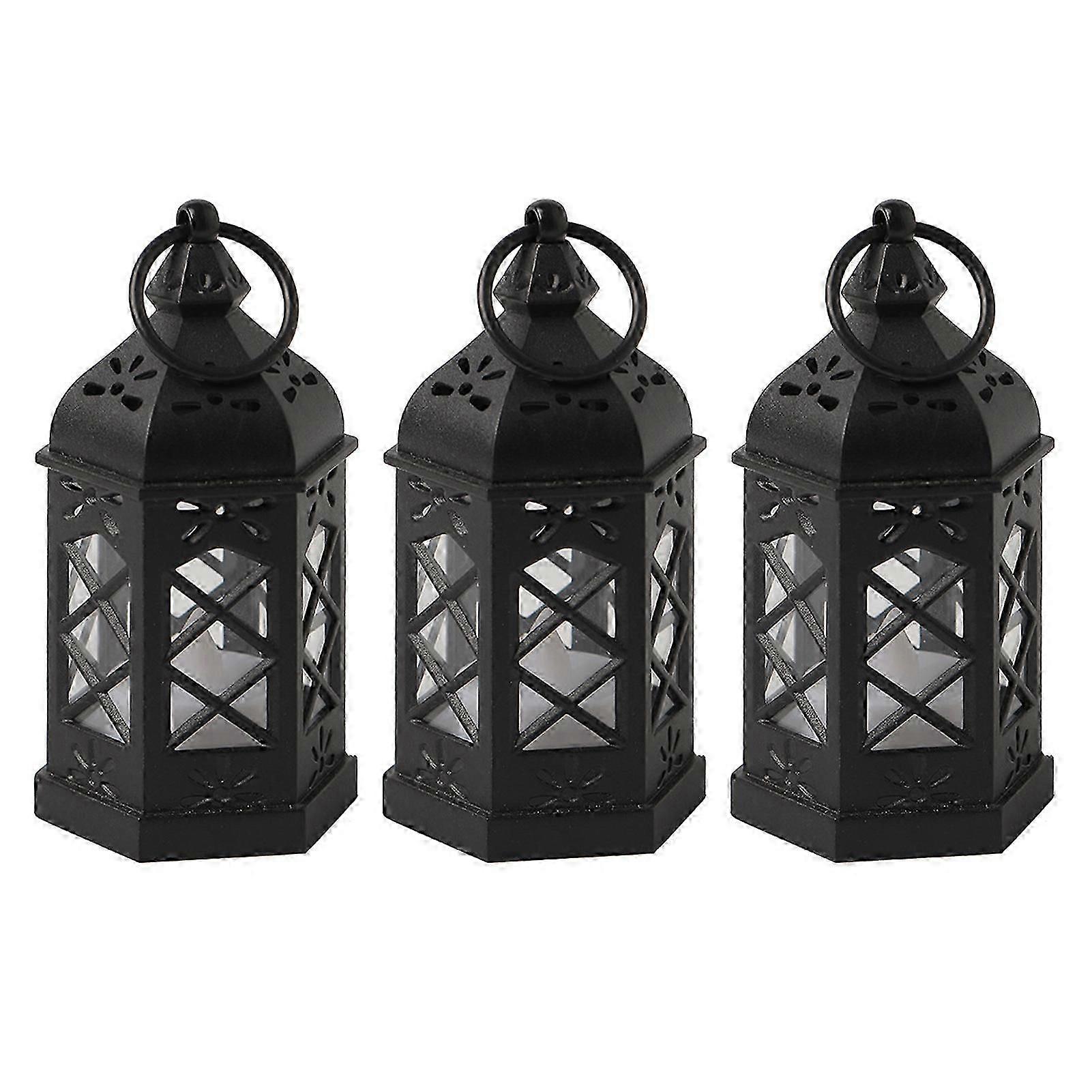 Vintage Style Decorative Tabletop Lantern Battery Operated Outdoor Lantern for Room Decoration