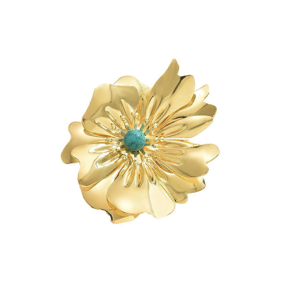 Ring, Hip-hop Unique Flower Petal Design Open Adjustable Versatile Jewelry