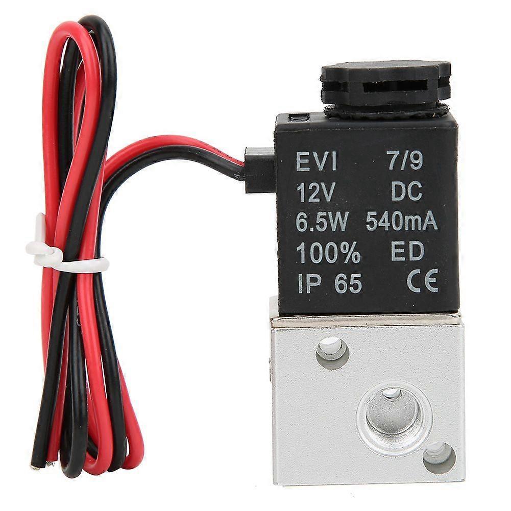 صمام الملف اللولبي ذو التأثير المباشر، ماء، هواء، زيت، 2 وضع، 3 اتجاهات، صمام جسم من سبائك الألومنيوم G1/8 بوصة (12 فولت تيار مستمر)