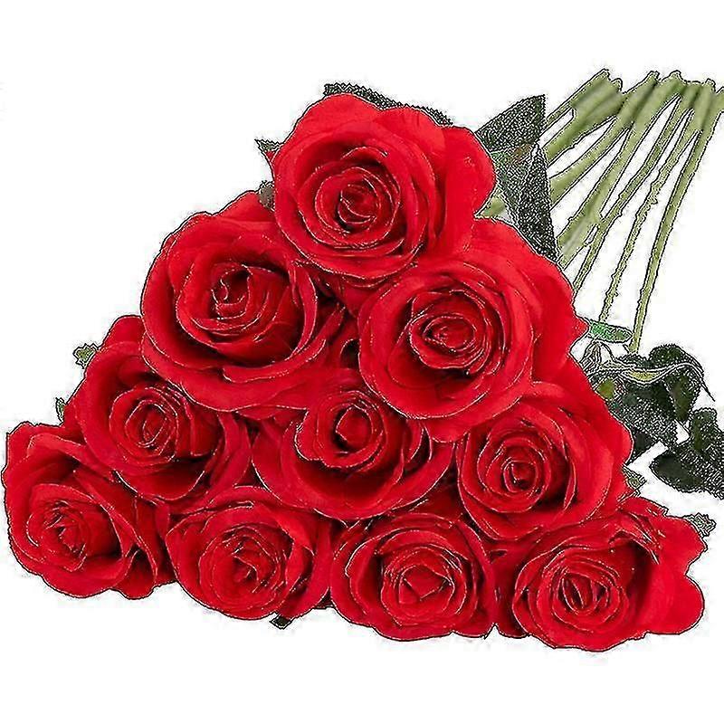 12 Pack Halloween Decorations Black Rose Artificial Flower Reali