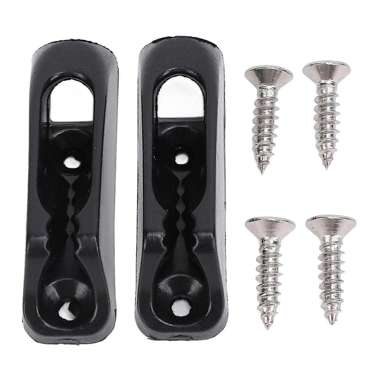 Boat Rope Clam Cleat Nylon Non Slip Stable Fastening Clam Cleat for Yachts Ships Black 44 X 13mm / 1.73 X 0.51in 2 Pcs