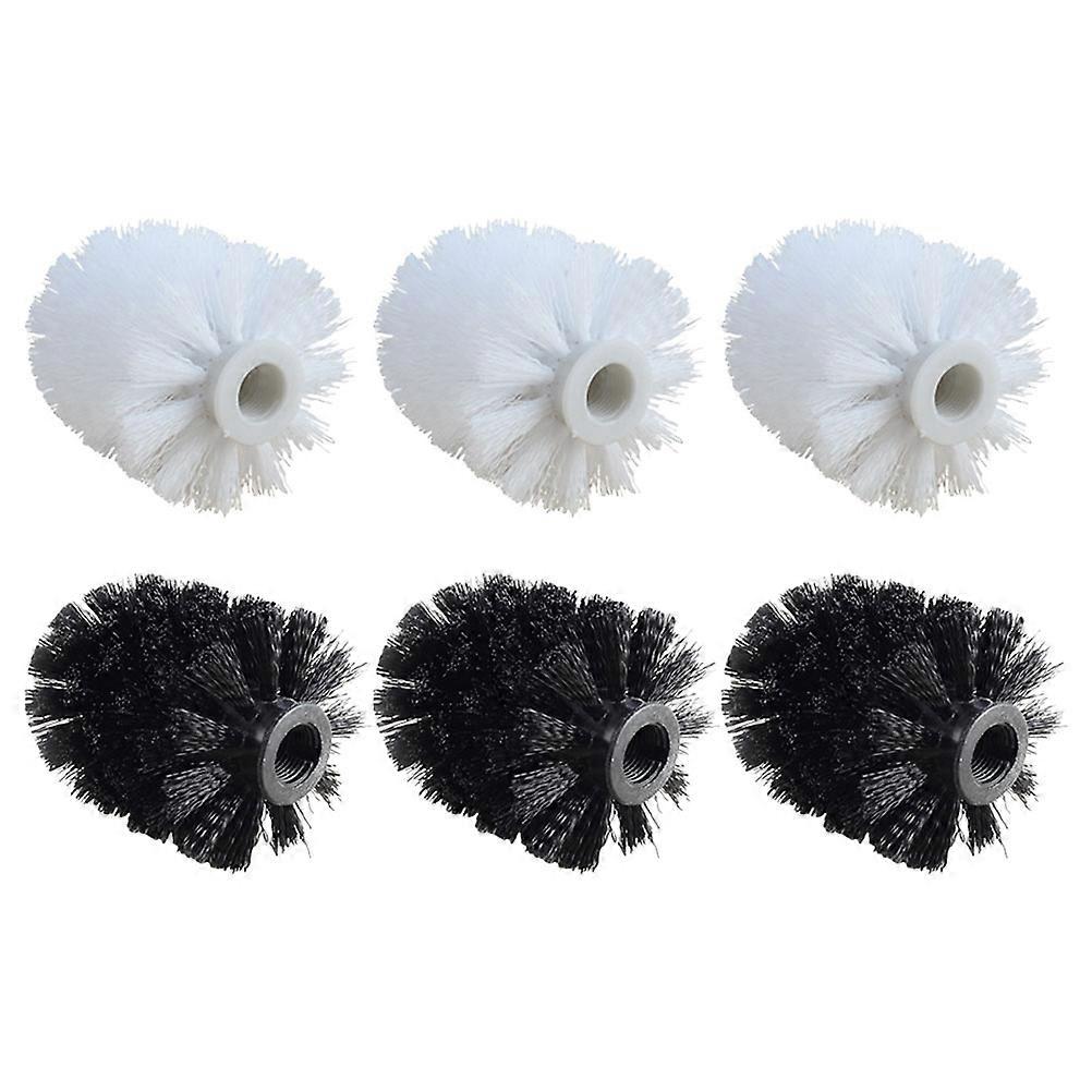 Plastic Toilet Brush Heads for Toilet Cleaning Replacement 6Pcs Set