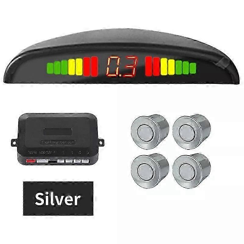 Car Parking Sensor Kit 2 Sensors/4 Sensors 22mm LED Screen Reverse Radar Sound Alert Indicator System 8 Colors